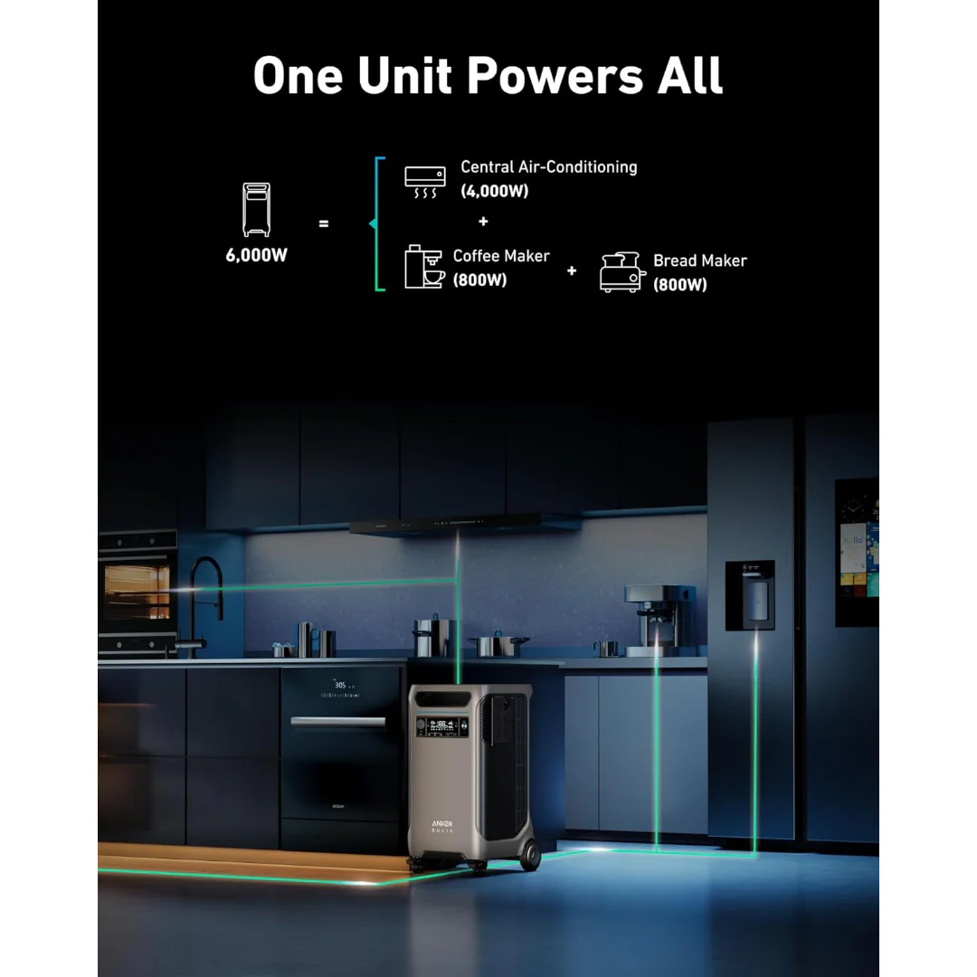 Stock promotionAnker SOLIX F3800 Portable Power Station Battery Backup ( 3840Wh - 6000W ) | A1790211